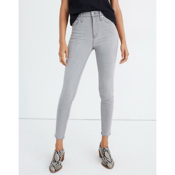 Madewell Denim - Madewell 10" high rise skinny crop jean grey NEW